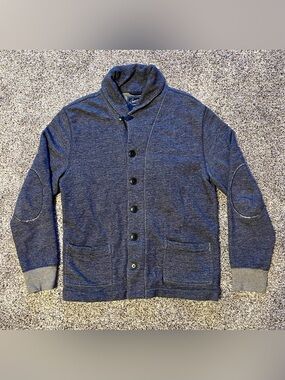 Grayers Men's Navy Shawl Collar Button Cardigan Jacket